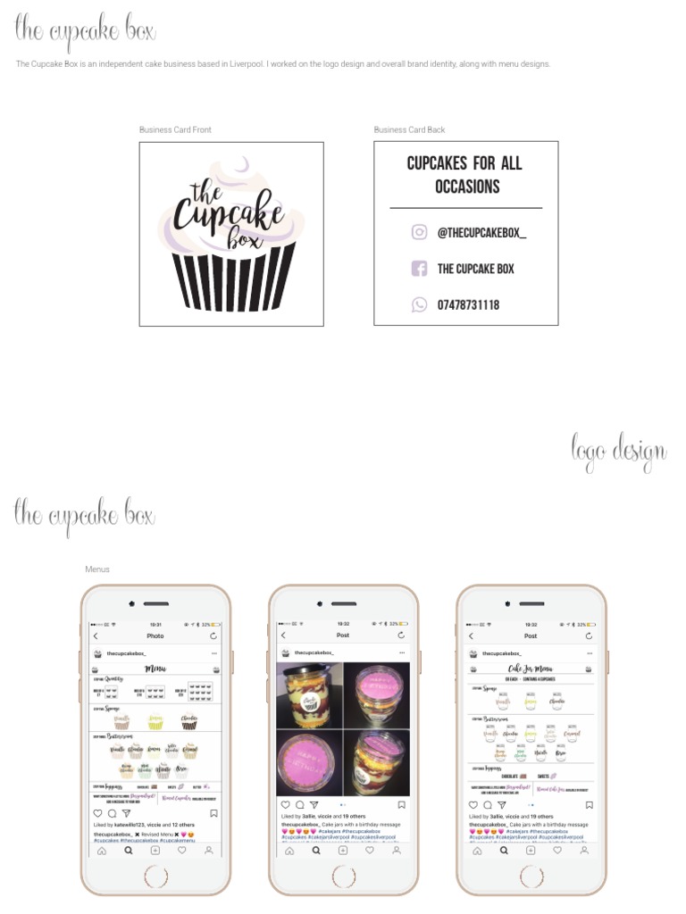 The Cupcake Box PDF Menu Restaurant And Catering