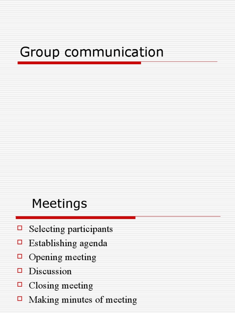Group Communication | PDF | Communication | Information