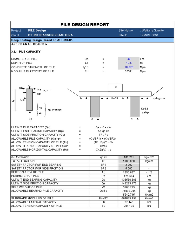Pile Capacity and Design Report | PDF | Deep Foundation | Building ...