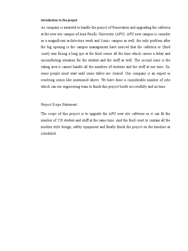 Introduction To The Project | PDF