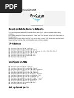 Configuring HP ProCurve Switch