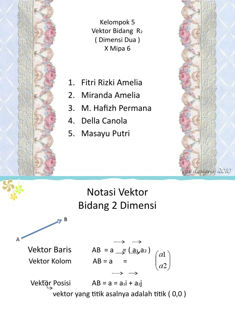 Contoh Vektor dalam R2 | PDF