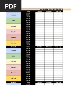 Copy of Social Media Editorial Calendar Template