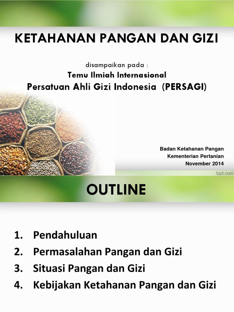 39 Ketahanan Pangan & Gizi PDF | PDF | Kesehatan Holistik
