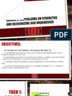 Module 1 Lesson 3 Capitalizing On Strengths and Recognizing Weaknesses