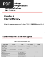 William Stallings Computer Organization and Architecture 7th Edition Internal Memory