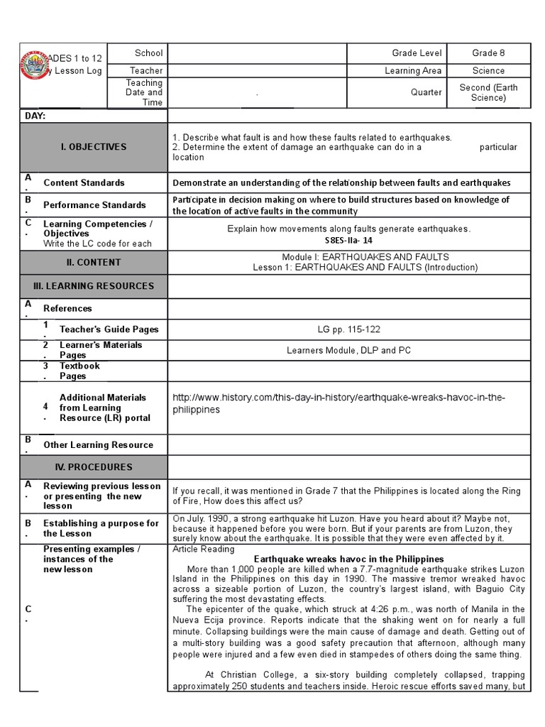 dll-template-g8-2nd-quarterdone-earthquakes-fault-geology