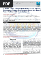 A Novel Direct Control Procedure for an Interior Permanent Magnet Synchronous Generator Based Wind Turbine with Variable Speed