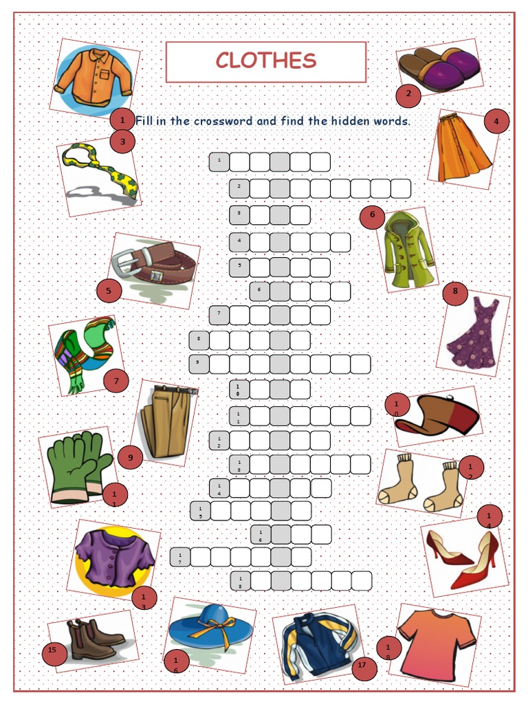 close fitting part of a dress crossword clue Clothing Crossword Puzzle Answers | PDF | Cultural Trends