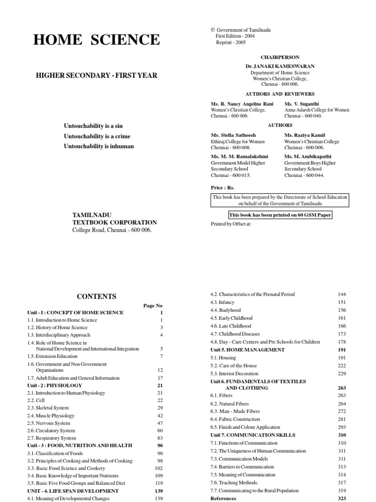 Home Science PDF | PDF | Wellness