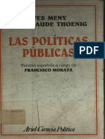 Ives Meny y Jean Claude Thoenig - LAS POLITICAS PUBLICAS PDF