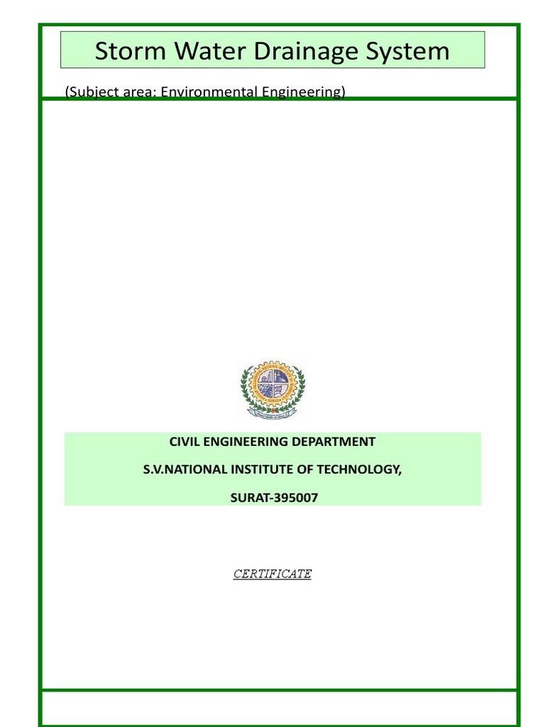 Storm Water Drainage System1 | PDF | Storm Drain | Stormwater