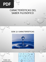 Las Características del Saber Filosófico