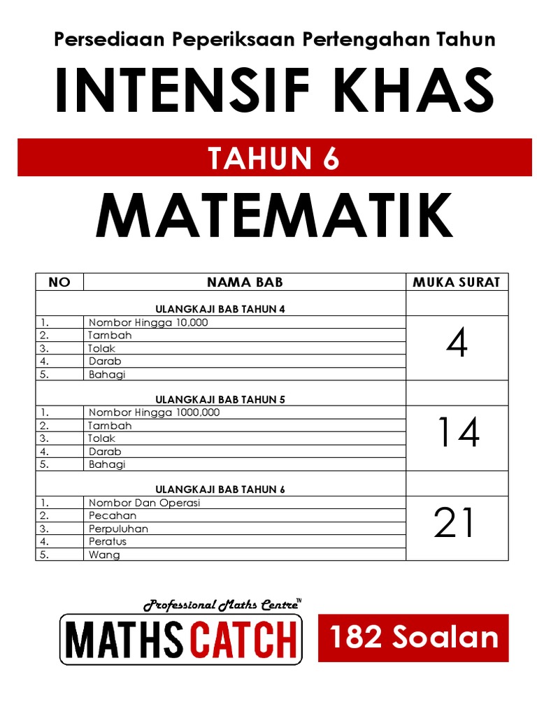 Soalan Mate Tahun 6 Pdf