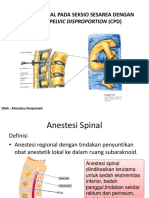 Anestesi Spinal Pada Seksio Sesarea Dengan Cephalopelvic Disproportion