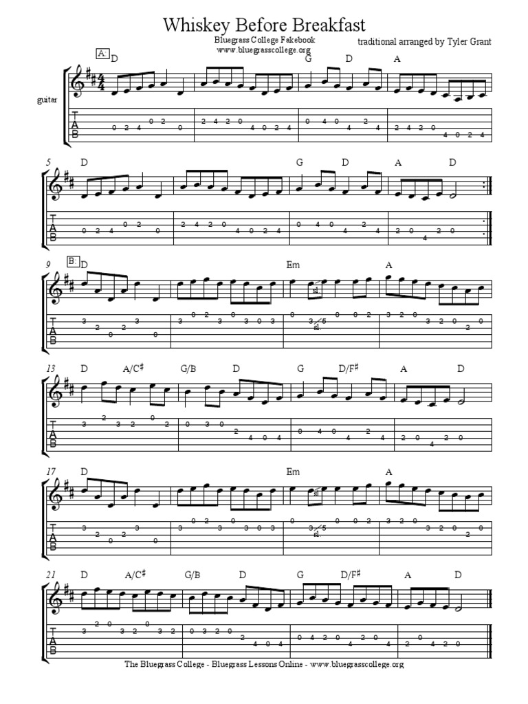 Whiskey Before Breakfast Guitar PDF Leisure