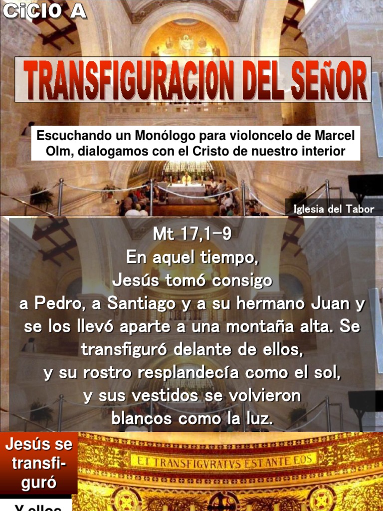 Domingo de la Transfiguracion del Señor. 6 de Agosto 2017. Elijah