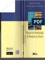 69011502 Manual de Metodologia Da Pesquisa No Direito Orides Mezzaroba Claudia Servilha Monteiro Copy