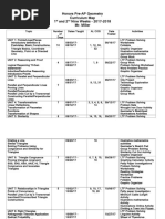 Pre-Ap Honors Geometry Curriculum Map Fall 2017