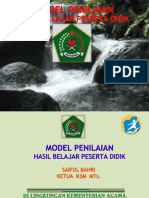 Paparan Model Penilaian Di Kemenag. 2016