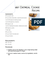 Skinny Oatmeal Cookie Recipe