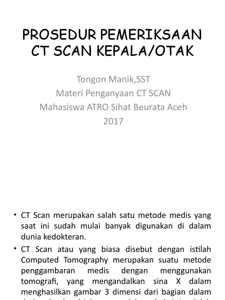 CT Scan Head PDF