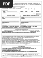 Application Form DD1 For Tax Relief