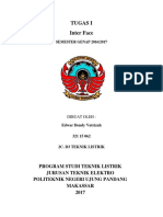 Tugas I Inter Face: Program Studi Teknik Listrik Jurusan Teknik Elektro Politeknik Negeri Ujung Pandang Makassar 2017