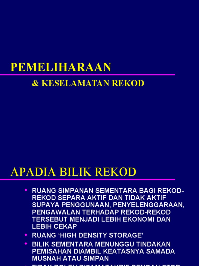 Bilik Rekod | PDF