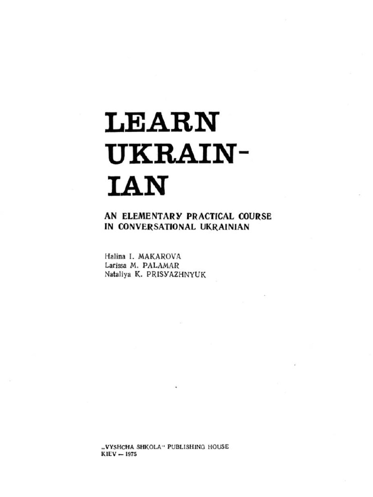 04.learn Ukrainian An Elementary Practical Course in Conversational