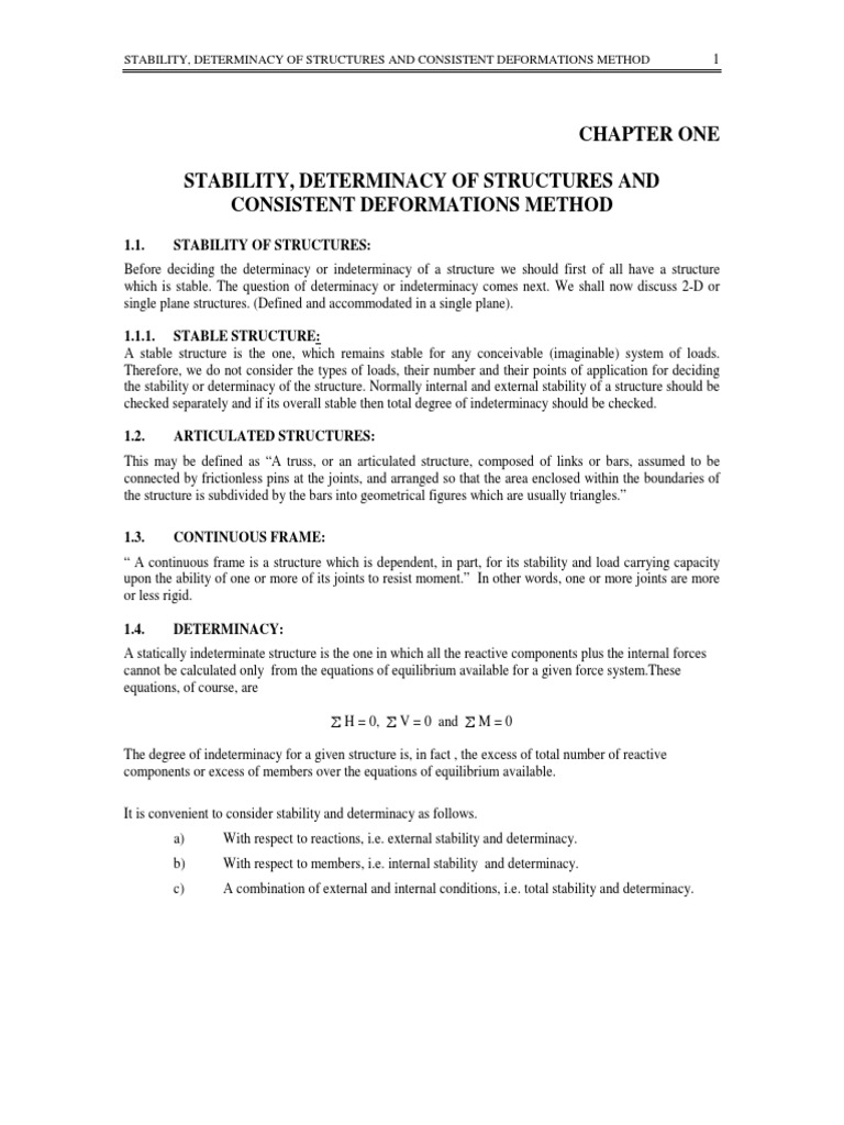 Stability and Determinacy of Structures | PDF