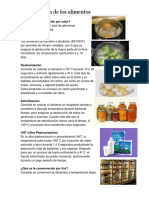 Conservación de Los Alimentos