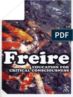 Paulo Freire Education For Critical Consciousness Continuum Impacts 2005 PDF
