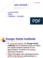 Penyelesaian Numerik:: - Rhunge Kutta - Milne - Prediction - Corretion