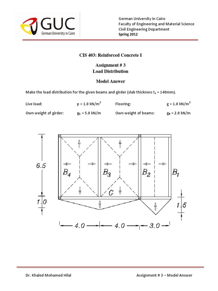 Load Distribution Model Answer for CIS 403 | PDF | Beam (Structure ...
