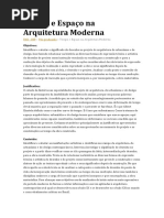 Tempo e Espaço Na Arquitetura Moderna