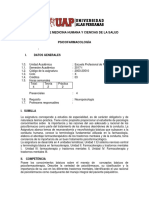 UAP Psicologia Psicofarmacologia Silabo PDF