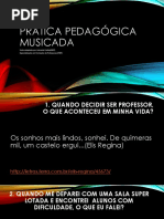 Prática Pedagógica musicada