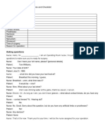 Some Notes To Complete: Lesson: Preoperative Procedures and Checklist