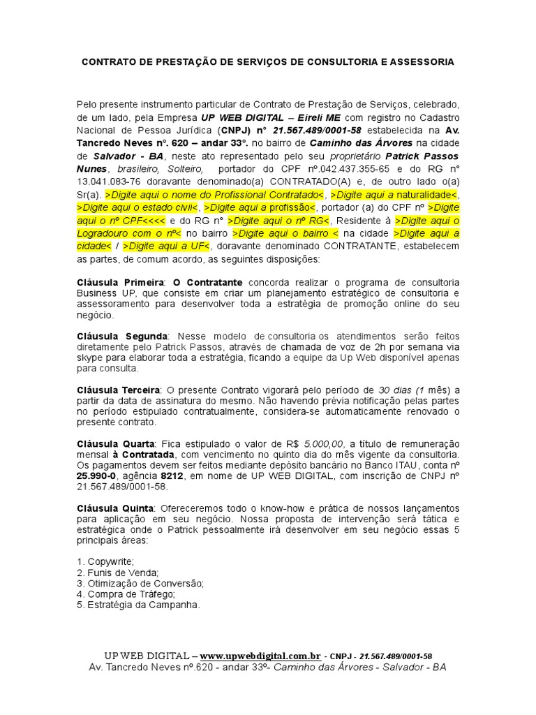Contrato de Prestacao de Servicos de Consultoria Administrativa ...