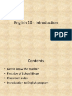 English 10 - Introduction