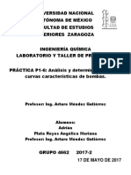 Práctica 1. Análisis y Determinación de Las Curvas Características de Bombas