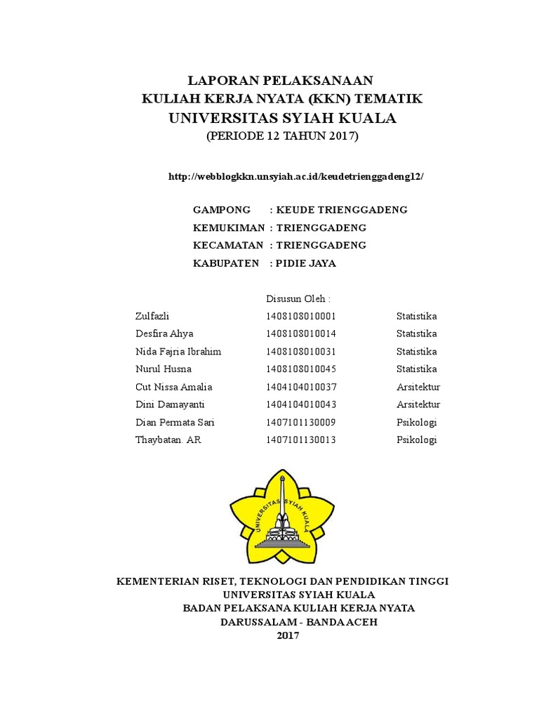 Laporan Kkn Tematik Kelompok 2 Print Besok Doc