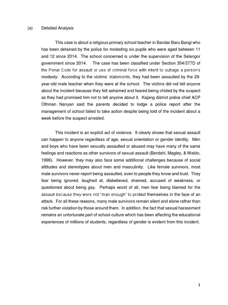 Sexual Harassment: Critical Analysis Process Questionnaire