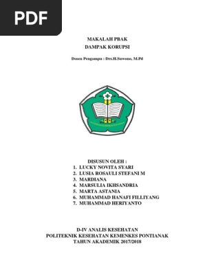 Makalah Dampak Korupsi
