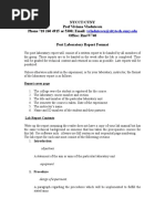 Post Laboratory Report Format