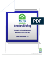 MCB Bank Limited Investor Presentation