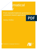 Grammatica Theory. From Transformational Grammar To Constraint-Based Approaches. Stefan Muller PDF