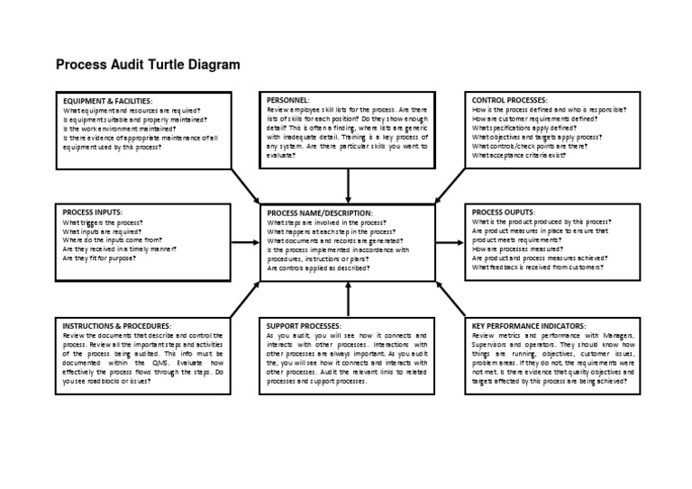 9. ISO 9001 Process Audit Turtle Diagram | Performance Indicator ...