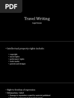 Travel Writing - Legal Issues